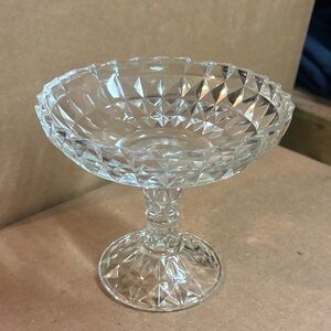 Cut Glass Pedestal Dessert Dish
